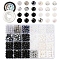 DIY Beaded Stretch Bracelet Making Kit, Including Acrylic Round Beads, Elastic Thread, Black, Beads: 7~8mm, Hole: 1~2mm, 598Pcs/set