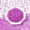 6/0 Inside Colours Transparent Glass Seed Beads, Teardrop, Top Drilled, Orchid, 4~4.5x4x3mm, Hole: 1~1.2mm, about 100pcs/10g