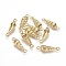 Alloy Links connectors, Ocean Theme, Lead Free & Nickel Free & Cadmium Free, Conch, Real 18K Gold Plated, 27x8x4mm, Hole: 2mm