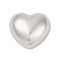 Brass Pendants, Cadmium Free & Lead Free, Heart Charms, Platinum, 21x23x8mm, Hole: 2x4.2mm