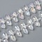 Crystal Glass Beads Strands, Top Drilled Beads, Faceted, Teardrop, Clear, 13x6mm, Hole: 1mm, about 90~95pcs/strand, 16~18 inch