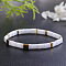 Vintage Style Glass Seed Beaded Stretch Bracelets for Women, White, Inner Diameter: 6-1/4 inch(16cm)~6-1/2 inch(16.5cm)