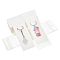 100Pcs Cardboard Jewelry Display Cards for Keychain, with 100Pcs  Rectangle OPP Cellophane Bags, Jewelry Hang Tags, Rectangle with Word Fashion Jewelry, White, Card: 13x4.5x0.04cm, Hole: 2.5mm