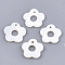Freshwater Shell Charms, Flower, 12.5~13x13~13.5x1~2mm, Hole: 1.2mm