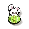 Easter Themed Silicone Focal Beads, DIY Necklaces Making, Rabbit, Green, 30x19.5x9mm, Hole: 2.5mm