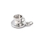 Brass Pendants, Cup Charms, Rack Plating, Lasting Plated, Cadmium Free & Lead Free, with Jump Ring, Platinum, 15x12x7mm, Hole: 3mm