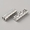 Alloy Watch Band Adapter Connectors, Watch Belt Trim Accessories, Column, Platinum, 24x8x6.5mm, Hole: 2mm and 3x2mm