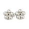 CCB Plastic Beads, Flower, Platinum, 20x20x8mm, Hole: 2.8mm