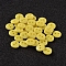 2-Hole Flat Round Resin Sewing Buttons for Costume Design, Gold, 15x2mm, Hole: 1mm