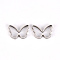 Non-Tarnish 201 Stainless Steel Linking Rings, Butterfly, Stainless Steel Color, 8x11.50x1mm