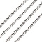 Tarnish Resistant 304 Stainless Steel Twist Chains, Faceted, Unwelded, Stainless Steel Color, 3x1.2mm