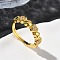 Brass Micro Pave Cubic Zirconia Finger Rings, Heart, Long-Lasting Plated, Rack Plating, Lead Free & Cadmium Free, Real 18K Gold Plated, 4mm, US Size 7 1/4(17.5mm)