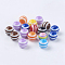 Striped Resin Beads, Round, Mixed Color, 8mm, Hole: 2mm