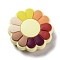 Flower Silicone Beads, Colorful, 28.5x8.5mm, Hole: 2.5mm