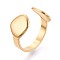Ion Plating(IP) 304 Stainless Steel Cuff Open Rings for Women, Nuggets, Real 18K Gold Plated, Inner Diameter: 18mm