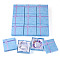Cardboard Bracelet Boxes, for Bracelet & Bangle, Square, Sky Blue, 9.2x9.2x2.8cm