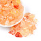 Transparent Acrylic Beads, Nuggets, Two Tone, Orange, 11~21x7~12x6~8mm, Hole: 2mm, about 769pcs/500g