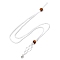 Nylon Braided Macrame Pouch Pendant Necklace Making, with Wooden Beads, White, 17.01 inch(43.2cm)