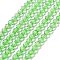 Transparent Glass Beads Strands, Faceted, Bicone, Lime, 5.5~6x5mm, Hole: 1.2mm, about 78~79pcs/strand, 15.35~15.55''(39~39.5cm)
