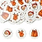 100Pcs Christmas Theme Paper Printed Gift Tags, Round, White, 4x0.04cm
