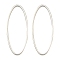Brass Linking Rings, Cadmium Free & Lead Free, Long-Lasting Plated, Oval, Silver, 25x10x1mm, Inner Diameter: 23.6x9mm