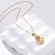 Ожерелья с подвеской в виде якоря из нержавеющей стали 304 с кристаллами и стразами NJEW-Z057-01B-G-3