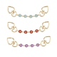 3 шт. 3-цветные эмалевые цепочки для сумок-удлинителей в виде цветка из сплава HJEW-YW00098-02-1