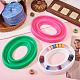 3 шт. 3-цветный пластиковый овальный держатель шпули AJEW-TA0002-38-7