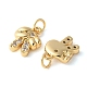 Латунные микропаве прозрачные подвески с фианитом KK-H449-84A-G-RS-2