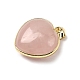 Природного розового кварца подвески G-B149-10G-06-2