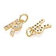 Латунные микропаве прозрачные кубические циркониевые подвески KK-ZX025-07R-2