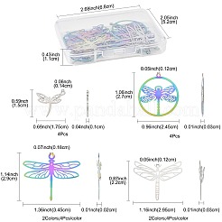 24 шт. 6 стиля ионного покрытия (IP) 201 подвески из нержавеющей стали&nbsp;STAS-FS0002-12