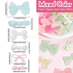 60шт 3 стиля акриловые бусины&nbsp;OACR-SC0002-11