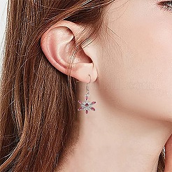 6шт 3 стильные латунные подвески с кубическим цирконием ZIRC-SZ0001-80P