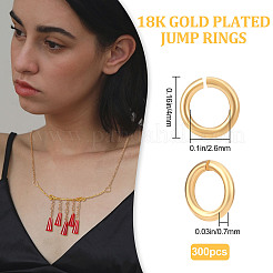 Латунные кольца прыжок открыт&nbsp;KK-BBC0002-26