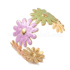 Браслеты-манжеты из нержавеющей стали 304 для женщин&nbsp;BJEW-F525-04A-G