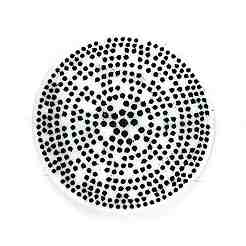 Плоская круглая чашка с узором в горошек силиконовые Молды&nbsp;DIY-M039-04