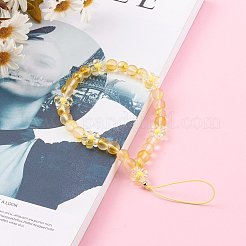 Матовые круглые мобильные ремни из стеклянных бусин HJEW-JM00467-04