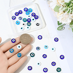 50шт 5 цвета ручной работы сглаз бусины лэмпворк&nbsp;LAMP-PA0001-30