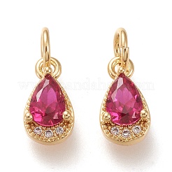 Латунные микропаве прозрачные кубические циркониевые подвески KK-F820-15-G