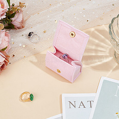 Вельветовые коробки для хранения колец в форме мешочка с кнопкой TP-WH0015-13A