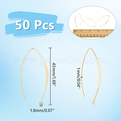 50 шт латунные серьги крючки KK-UN0002-80
