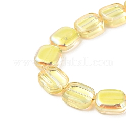 Прозрачные гальванические стеклянные бусины EGLA-P049-02A-HP04