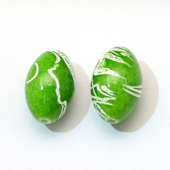 Спрей окрашены  строковые акриловые бусины ACRP-S659-10x14mm-M