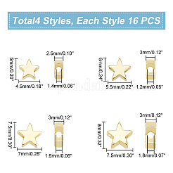 64шт 4 стильные латунные бусины KK-PH0009-39