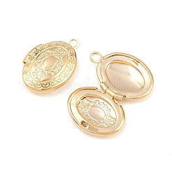 Овальные латунные подвески-медальоны&nbsp;KK-K414-12F-G