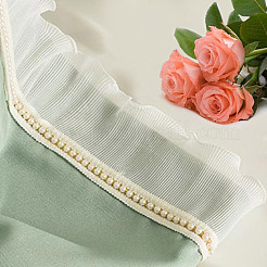 5 ярд полиэстеровой кружевной отделки с волнистым краем OCOR-DR0001-02