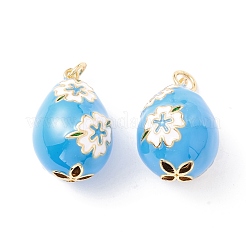 Подвески из латуни с эмалью в стойку KK-B053-04G