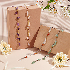 Круглые и чипованные подвески для волос с драгоценными камнями OHAR-AB00007