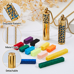 2 шт. 2 стиля ожерелья из нержавеющей стали в виде флаконов духов&nbsp;NJEW-FH0001-29A